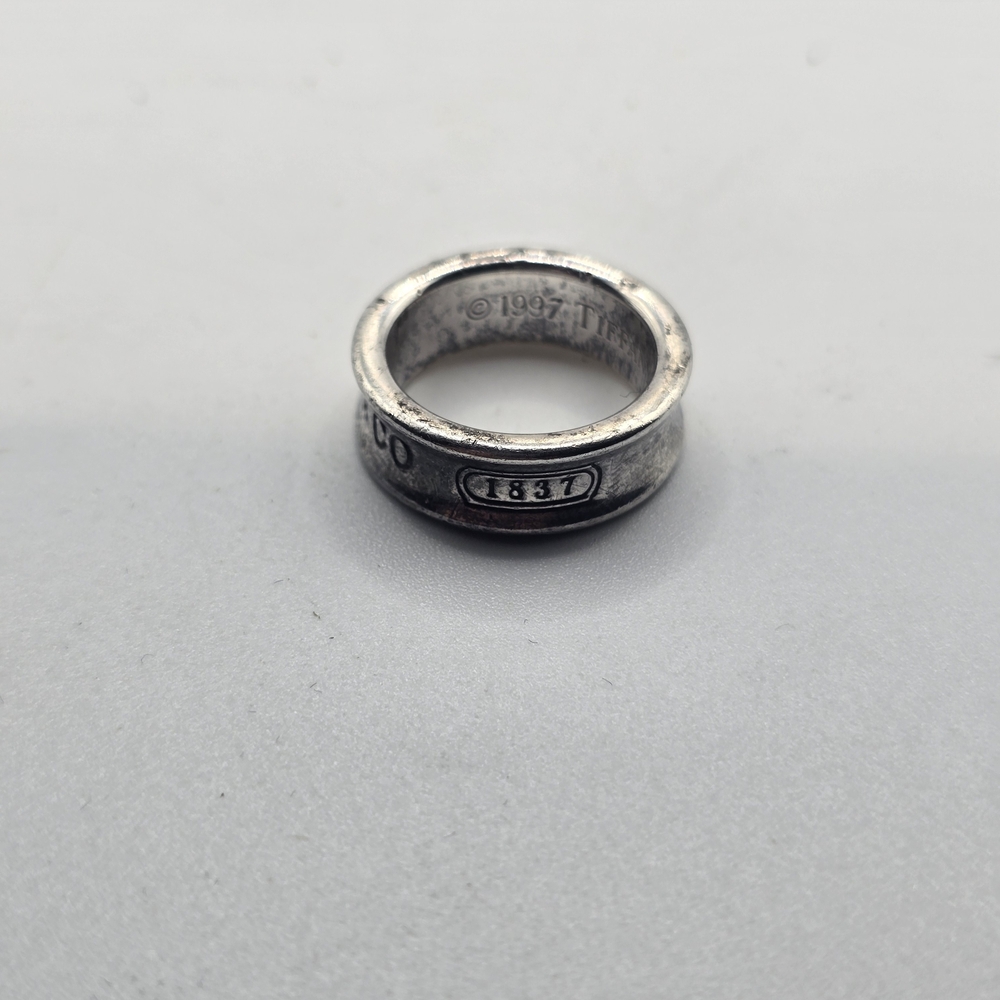 Tiffany & Co. 1837 Sterling Silver Band with Teal Box - Picture 5 of 8